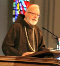 Cardinal Sean O'Malley, archbishop of Boston, addresses the interfaith gathering yesterday at the Cathedral of the Holy Cross. Cardinal Sean O'Malley, archbishop of Boston, addresses the interfaith gathering yesterday at the Cathedral of the Holy Cross.