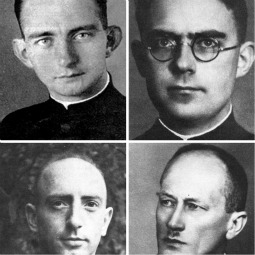 MARTYRS. Three Catholic priests and a Lutheran pastor from the northern German city of Lubeck were executed by the Nazis in Hamburg Nov. 10, 1943. The three Catholic martyrs, pictured clockwise from bottom left, Fathers Eduard Mueller, Johannes Prassek and Hermann Lange, are to be beatified in June. The Rev. Karl Friedrich Stellbrink is pictured at bottom, right. MARTYRS. Three Catholic priests and a Lutheran pastor from the northern German city of Lubeck were executed by the Nazis in Hamburg Nov. 10, 1943. The three Catholic martyrs, pictured clockwise from bottom left, Fathers Eduard Mueller, Johannes Prassek and Hermann Lange, are to be beatified in June. The Rev. Karl Friedrich Stellbrink is pictured at bottom, right.
