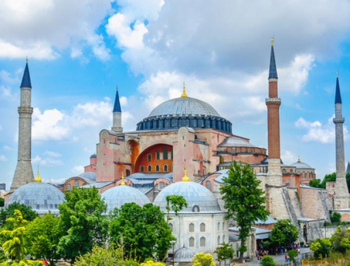 The Hagia Sophia in Istanbul. The Hagia Sophia in Istanbul.