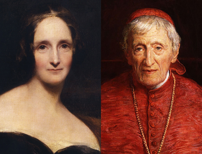 LEFT: Mary Shelley, by Richard Rothwell, 1840. RIGHT: John Henry Newman, by John Everett Millais, 1881. LEFT: Mary Shelley, by Richard Rothwell, 1840. RIGHT: John Henry Newman, by John Everett Millais, 1881.