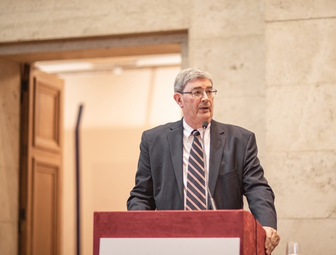George Weigel, shown speaking at the Oct. 12 conference, spoke in Rome this week of the enduring legacy of St. John Henry Newman. George Weigel, shown speaking at the Oct. 12 conference, spoke in Rome this week of the enduring legacy of St. John Henry Newman.