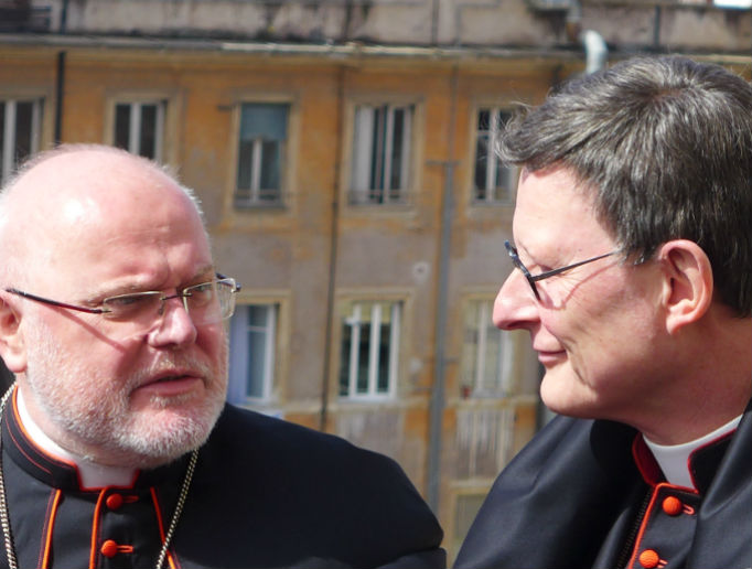 Cardinal Reinhard Marx of Munich and Freising favors intercommunion for Protestant spouses of Catholics and Cardinal Rainer Woelki of Cologne opposes it. Cardinal Reinhard Marx of Munich and Freising favors intercommunion for Protestant spouses of Catholics and Cardinal Rainer Woelki of Cologne opposes it.