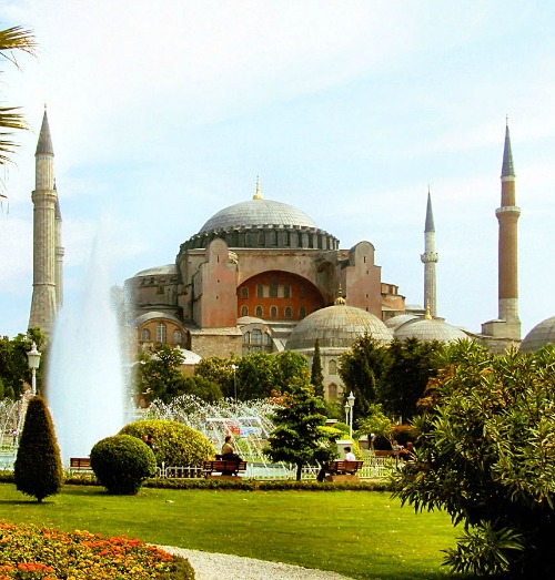 The Hagia Sophia museum in Istanbul. The Hagia Sophia museum in Istanbul.