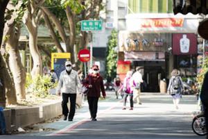 An elderly couple wearing face masks in Tapei on April 4, 2020. An elderly couple wearing face masks in Tapei on April 4, 2020.