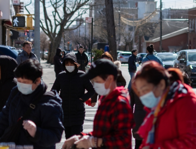 Residents in New York City wearing masks, March 7, 2020. Residents in New York City wearing masks, March 7, 2020.