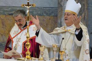 Bishop Gregory John Mansour of the United States’ Maronite Catholic Church celebrates Mass in Rome. Bishop Gregory John Mansour of the United States’ Maronite Catholic Church celebrates Mass in Rome.