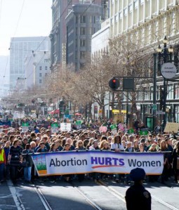 Pro-life supporters marching in the 2013 West Coast Walk for Life. Pro-life supporters marching in the 2013 West Coast Walk for Life.