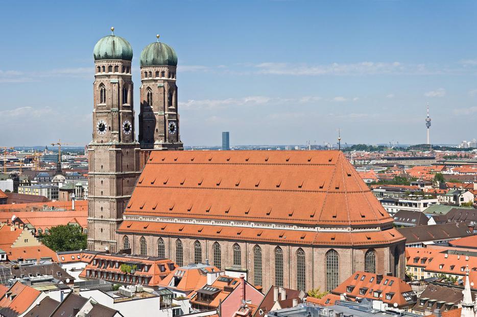 Frauenkirche Cathedral in Munich. Frauenkirche Cathedral in Munich.