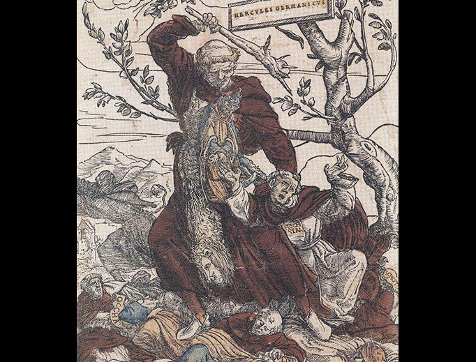 Hans Herman, Luther as Hercules Germanicus. Woodcut, Zentralbibliothek, Zürich. Hans Herman, Luther as Hercules Germanicus. Woodcut, Zentralbibliothek, Zürich.