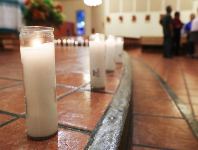 Candles honoring the 20 deceased victims of the El Paso mass shooting sit in St. Pius X Church Aug. 3 following a vigil for victims in El Paso, Texas. At least 26 people were wounded. Candles honoring the 20 deceased victims of the El Paso mass shooting sit in St. Pius X Church Aug. 3 following a vigil for victims in El Paso, Texas. At least 26 people were wounded.
