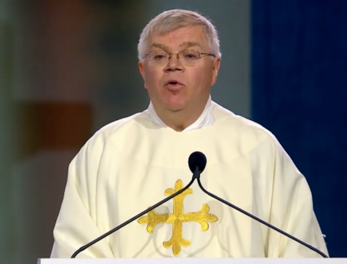 Father Doug Grandon preaches at the closing Mass of ‘SEEK 2019.’ Father Doug Grandon preaches at the closing Mass of ‘SEEK 2019.’
