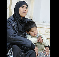 Syrian refugees in February 2013 take shelter in El Kaa village, Baalbek-Hermel state, Lebanon, close to the Syrian border Syrian refugees in February 2013 take shelter in El Kaa village, Baalbek-Hermel state, Lebanon, close to the Syrian border