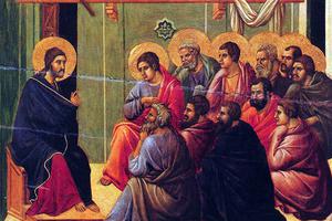 Duccio di Buoninsegna (1255-1319), “Christ Taking Leave of the Apostles at the Last Supper” Duccio di Buoninsegna (1255-1319), “Christ Taking Leave of the Apostles at the Last Supper”