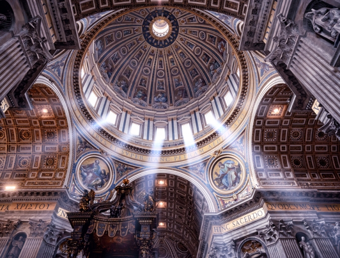 Interior of St. Peter's Basilica. Interior of St. Peter's Basilica.