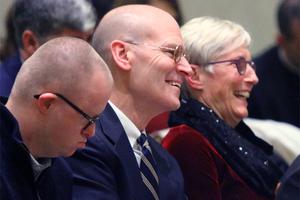 Fran and Suann Maier, pictured above with their son Dan, were named ‘Knight Commander’ and ‘Dame Commander’ in the Order of St. Gregory the Great by Pope Francis. The papal honors were conferred Dec. 9 by Archbishop Charles Chaput of Philadelphia. Fran and Suann Maier, pictured above with their son Dan, were named ‘Knight Commander’ and ‘Dame Commander’ in the Order of St. Gregory the Great by Pope Francis. The papal honors were conferred Dec. 9 by Archbishop Charles Chaput of Philadelphia.