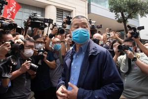Hong Kong media tycoon Jimmy Lai arrives at the West Kowloon Magistrates' Court on May 18, 2020. Hong Kong media tycoon Jimmy Lai arrives at the West Kowloon Magistrates' Court on May 18, 2020.
