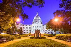 Mississippi State house in Jackson. Mississippi State house in Jackson.