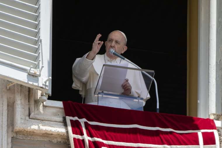 Pope Francis is pictured during an Angelus address. Pope Francis is pictured during an Angelus address.