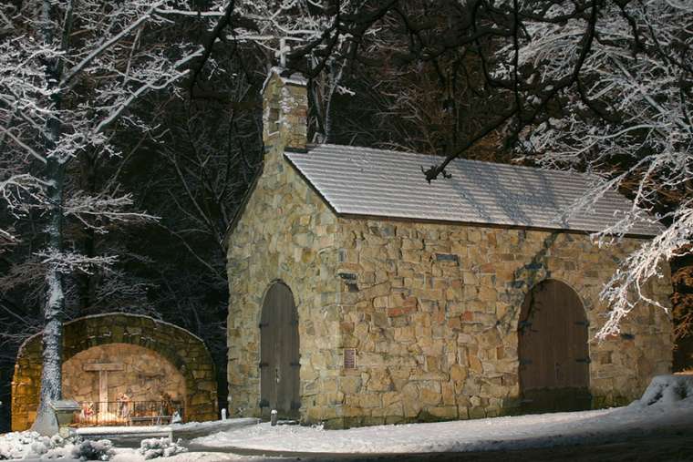 The Portiuncula Chapel on the campus of the Franciscan University of Steubenville, Ohio. The Portiuncula Chapel on the campus of the Franciscan University of Steubenville, Ohio.