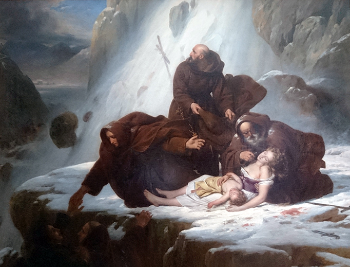 Louis Hersent, “Les Religieux du mont Saint-Gothard,” c. 1820 Louis Hersent, “Les Religieux du mont Saint-Gothard,” c. 1820