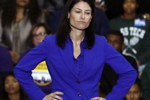 Michigan attorney general Dana Nessel speaks at a Democratic rally attended by former President Barack Obama and former Attorney General Eric Holder Oct. 26, 2018, at Detroit’s Cass Tech High School. 26, 2018, in Detroit, Michigan. After her November 2018 election the openly lesbian Nessel targeted St. Vincent Catholic Charities as “hate mongers” and sought to withdraw state funds from their foster care and adoption work. A U.S. District judge handed down an injunction in favor of St. Vincent Sept. 26. Michigan attorney general Dana Nessel speaks at a Democratic rally attended by former President Barack Obama and former Attorney General Eric Holder Oct. 26, 2018, at Detroit’s Cass Tech High School. 26, 2018, in Detroit, Michigan. After her November 2018 election the openly lesbian Nessel targeted St. Vincent Catholic Charities as “hate mongers” and sought to withdraw state funds from their foster care and adoption work. A U.S. District judge handed down an injunction in favor of St. Vincent Sept. 26.