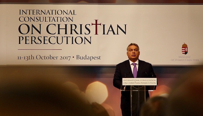 Photos from top: Hungarian Prime Minister, Viktor Orbán (2); Chaldean Archbishop Bashar Warda of Erbil, Iraq; Syriac Orthodox Archbishop Nicodemus Daoud Sharaf of Mosul, Iraq; Syriac Orthodox Patriarch Ignatius Aphrem II; Syriac Catholic Patriarch Ignatius Youssef III Younan; Metropolitan Hilarion of Volokolamsk; Fr. Benedict Kiely and Nina Shea; Hungary’s foreign minister, Péter Szijjártó; Péter Heltai, Hungary Helps’ ambassador-at-large; scholarship students from countries where Christians are persecuted; Middle Eastern Catholic and Orthodox leaders mingle in the foyer of the conference venue. Photos from top: Hungarian Prime Minister, Viktor Orbán (2); Chaldean Archbishop Bashar Warda of Erbil, Iraq; Syriac Orthodox Archbishop Nicodemus Daoud Sharaf of Mosul, Iraq; Syriac Orthodox Patriarch Ignatius Aphrem II; Syriac Catholic Patriarch Ignatius Youssef III Younan; Metropolitan Hilarion of Volokolamsk; Fr. Benedict Kiely and Nina Shea; Hungary’s foreign minister, Péter Szijjártó; Péter Heltai, Hungary Helps’ ambassador-at-large; scholarship students from countries where Christians are persecuted; Middle Eastern Catholic and Orthodox leaders mingle in the foyer of the conference venue.