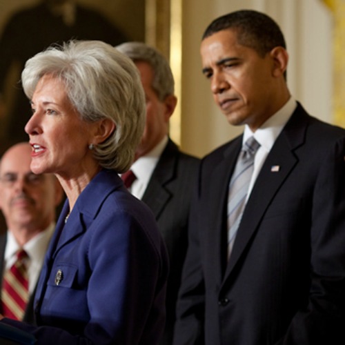 Kathleen Sebelius, speaking March 2, 2009, after her official nomination by President Obama as secretary of Health and Human Services. Kathleen Sebelius, speaking March 2, 2009, after her official nomination by President Obama as secretary of Health and Human Services.