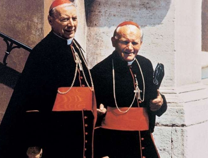 Above, Cardinal Stefan Wyszynski and St. John Paul II, then-Cardinal Karol Wojtyla. Below, Father Patrick Peyton Above, Cardinal Stefan Wyszynski and St. John Paul II, then-Cardinal Karol Wojtyla. Below, Father Patrick Peyton