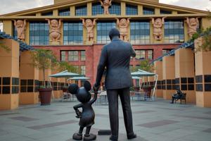 CEO Bob Iger, of Disney, whose The Partners Statue, depicting Walt Disney and Mickey Mouse, is seen in front of the Seven Dwarfs Building (aka ‘Team Disney Building’) on the Walt Disney Studios lot in Burbank, California, told Reuters: ‘Many people who work for us will not want to work there. We will have to heed their wishes.’ CEO Bob Iger, of Disney, whose The Partners Statue, depicting Walt Disney and Mickey Mouse, is seen in front of the Seven Dwarfs Building (aka ‘Team Disney Building’) on the Walt Disney Studios lot in Burbank, California, told Reuters: ‘Many people who work for us will not want to work there. We will have to heed their wishes.’
