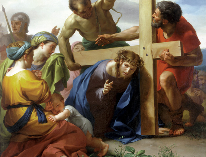 Anton Raphael Mengs (1728-1779), “Caída de Cristo con la cruz a cuestas camino del Calvario” Anton Raphael Mengs (1728-1779), “Caída de Cristo con la cruz a cuestas camino del Calvario”