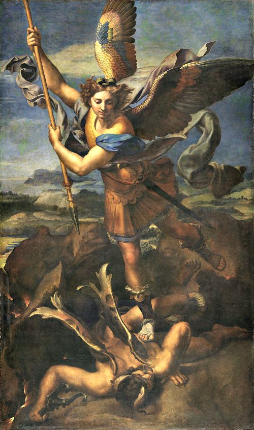 Archangel Michael Defeating Evil by Raphael Archangel Michael Defeating Evil by Raphael