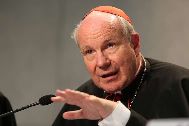 Cardinal Christoph Schönborn of Vienna speaks at the Holy See Press Office April 8, 2016. Cardinal Christoph Schönborn of Vienna speaks at the Holy See Press Office April 8, 2016.