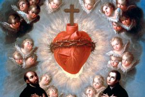 José de Páez, “Sacred Heart of Jesus with Saint Ignatius of Loyola and Saint Louis Gonzaga”, ca. 1770 José de Páez, “Sacred Heart of Jesus with Saint Ignatius of Loyola and Saint Louis Gonzaga”, ca. 1770