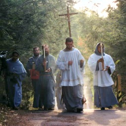 Franciscan Friars of the Immaculate in a liturgical procession. Franciscan Friars of the Immaculate in a liturgical procession.