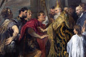 Anthony van Dyck, “Saint Ambrose Barring Emperor Theodosius from the Milan Cathedral,” c. 1620 Anthony van Dyck, “Saint Ambrose Barring Emperor Theodosius from the Milan Cathedral,” c. 1620