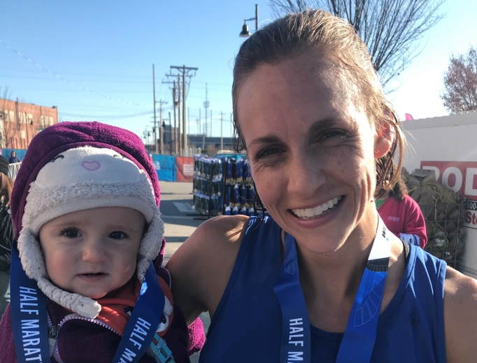 Mom Julia Webb and her daughter Gabby run the Tulsa, Oklahoma, half-marathon this fall. Mom Julia Webb and her daughter Gabby run the Tulsa, Oklahoma, half-marathon this fall.