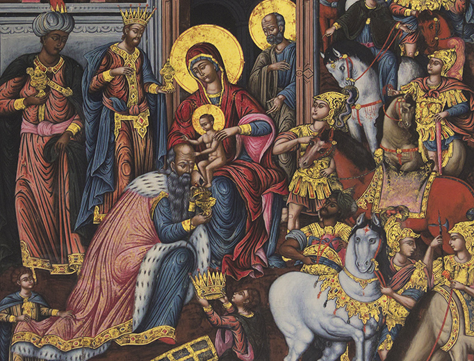 ‘The Adoration of the Magi’ (1746) in the Church of Agios Minas and Pantanassa, Heraklion. ‘The Adoration of the Magi’ (1746) in the Church of Agios Minas and Pantanassa, Heraklion.
