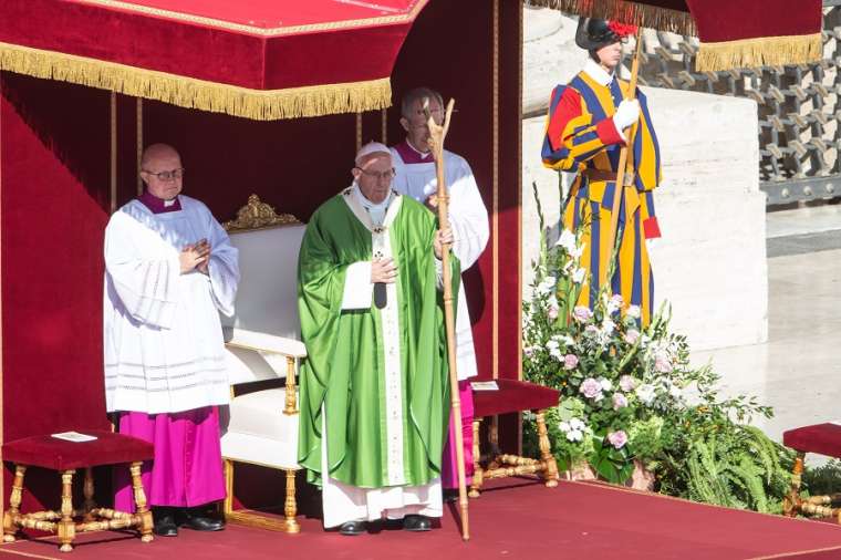 Pope Francis at Mass for the opening of the Synod of Bishops on youth Oct. 3. Pope Francis at Mass for the opening of the Synod of Bishops on youth Oct. 3.