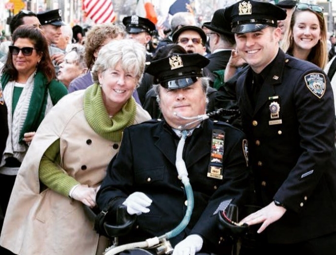 NYPD Officer Steven McDonald and his family. NYPD Officer Steven McDonald and his family.