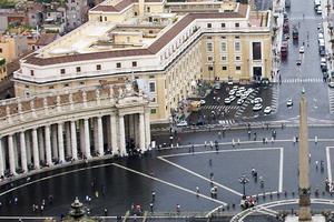 Piazza Pio XII, No. 3, the headquarters for the Congregation for Catholic Education, is seen from the dome of St. Peter's Basilica. Piazza Pio XII, No. 3, the headquarters for the Congregation for Catholic Education, is seen from the dome of St. Peter's Basilica.