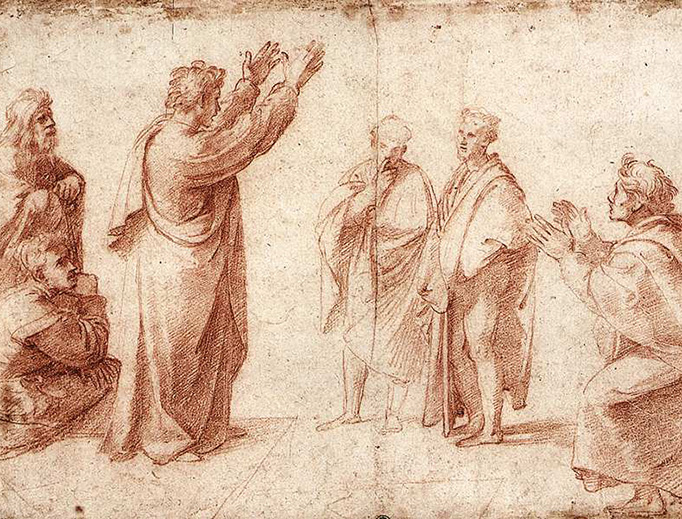 Raphael (1483-1520), “Study for St. Paul Preaching in Athens” Raphael (1483-1520), “Study for St. Paul Preaching in Athens”