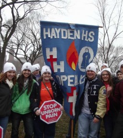 Student participants at the March for Life 2012. Student participants at the March for Life 2012.