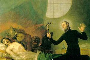 St. Francis Borgia performs an exorcism St. Francis Borgia performs an exorcism