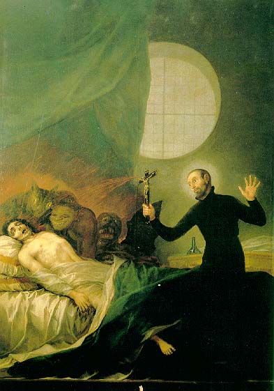 St. Francis Borgia performs an exorcism St. Francis Borgia performs an exorcism