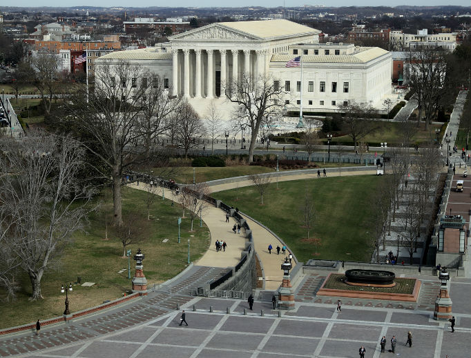 The Supreme Court Building is seen from the U.S. Capitol Dome Feb. 28. The Supreme Court Building is seen from the U.S. Capitol Dome Feb. 28.