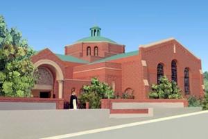 An architect’s rendering of St. Thomas Aquinas Church, Charlottesville, Virginia An architect’s rendering of St. Thomas Aquinas Church, Charlottesville, Virginia