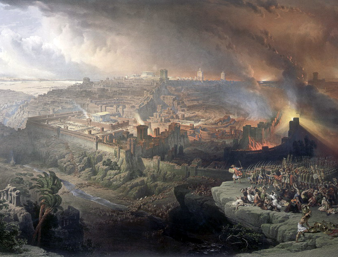 David Roberts, “The Siege and Destruction of Jerusalem by the Romans Under the Command of Titus, A.D. 70”, 1850 David Roberts, “The Siege and Destruction of Jerusalem by the Romans Under the Command of Titus, A.D. 70”, 1850