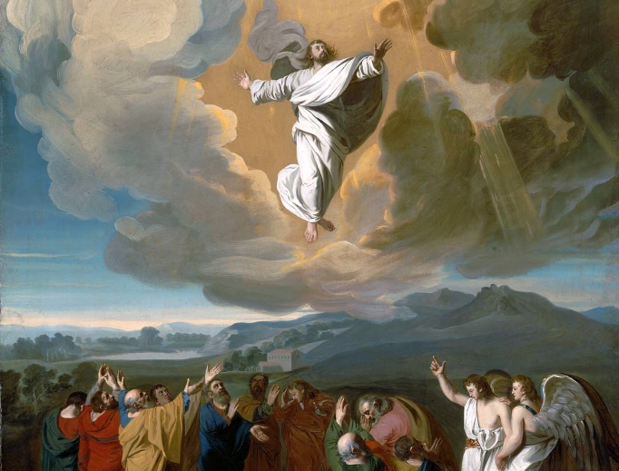 Jesus' ascension to heaven depicted by John Singleton Copley, 1775 Jesus' ascension to heaven depicted by John Singleton Copley, 1775