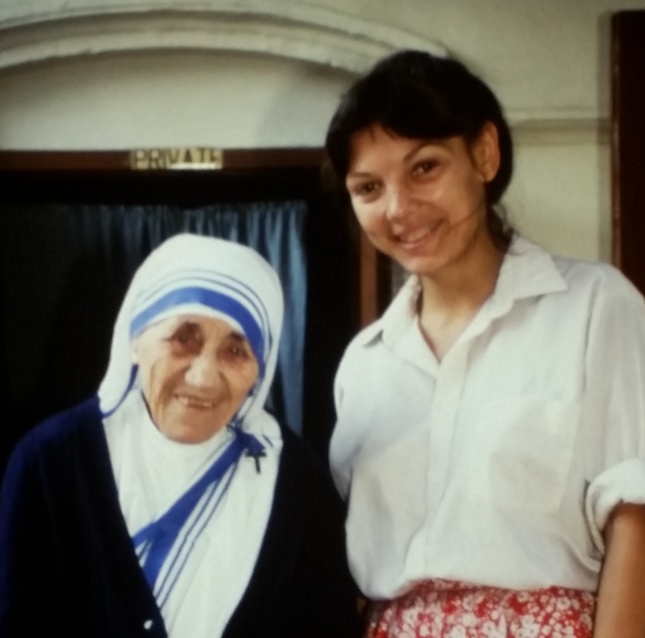 St. Teresa of Kolkata and Reggie Littlejohn. St. Teresa of Kolkata and Reggie Littlejohn.