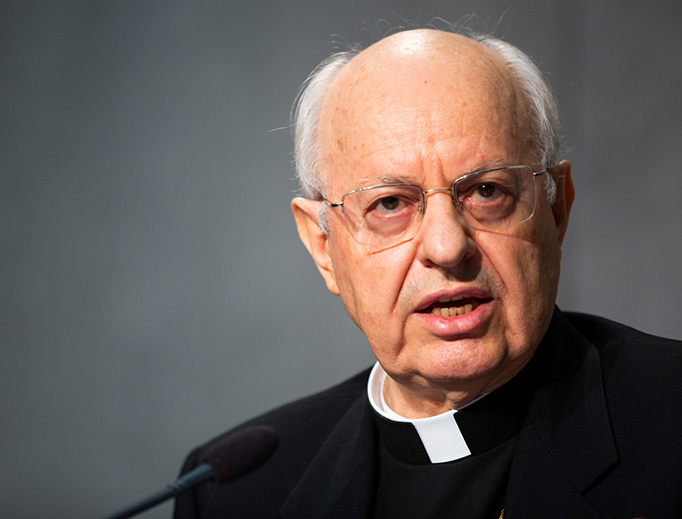 Cardinal Lorenzo Baldisseri, secretary general of the Synod of Bishops, at the Vatican Press Office on Oct. 1, 2018 Cardinal Lorenzo Baldisseri, secretary general of the Synod of Bishops, at the Vatican Press Office on Oct. 1, 2018